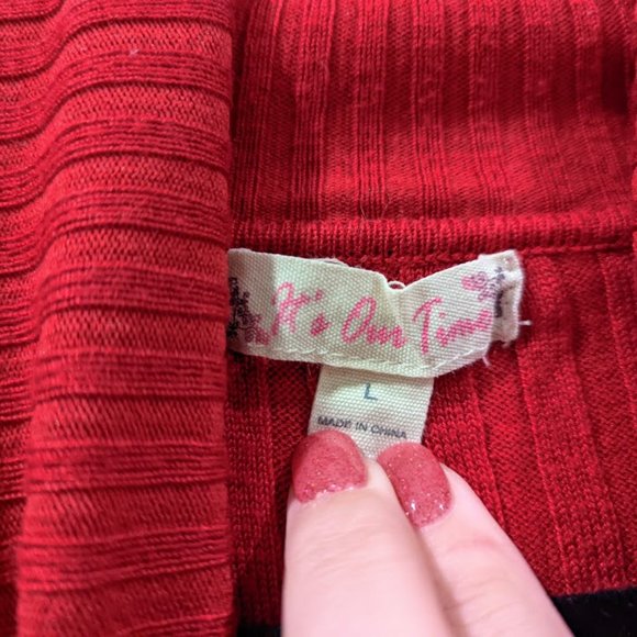It's Our Time Red Turtleneck Sweater - Picture 4 of 4